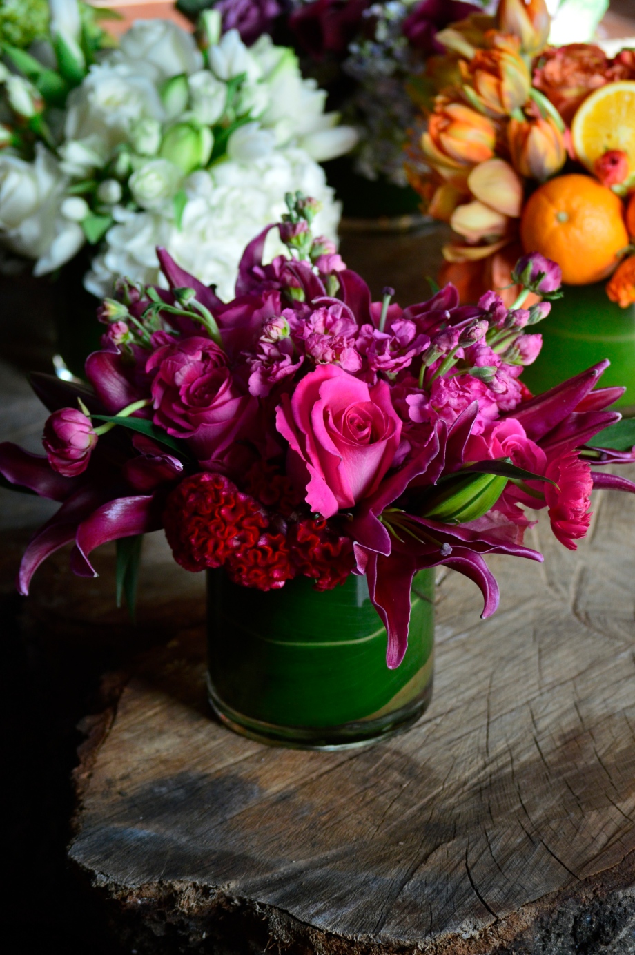 cebolla fine flowers, monochromatic flowers, dallas florist